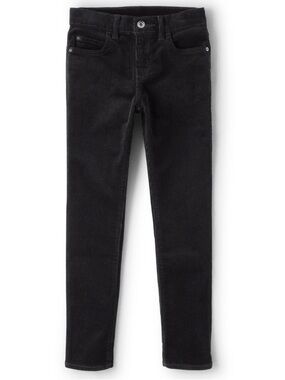 NWT The Children’s Place Boys Black Corduroy Pants Size 16 Slim Skinny